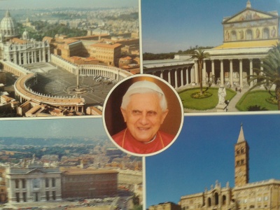 pope benny postcard